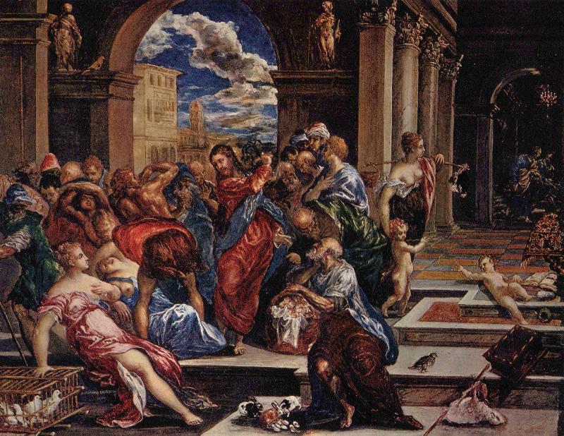 El Greco Christ Driving the Money Changers from the Temple oil painting image